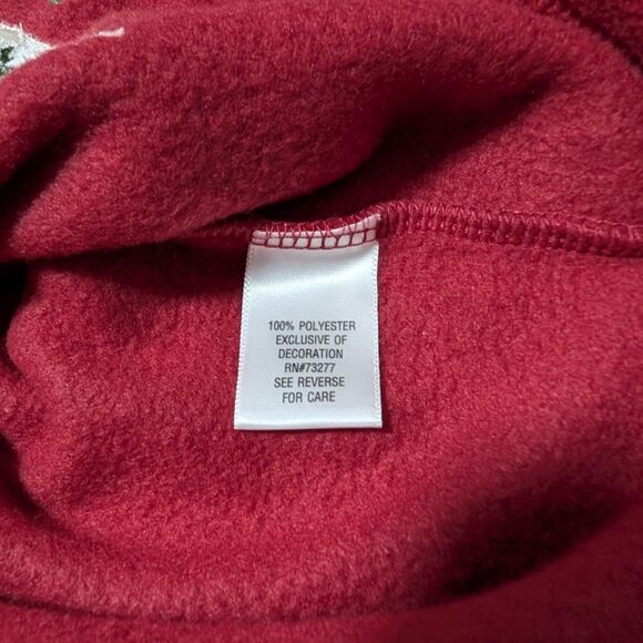 Croft & Barrow Red Fleece Zip Jacket Winter Snowman Holiday New Women's Plus 1X - Picture 7 of 10